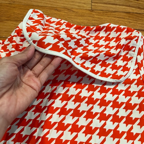Red houndstooth rashguard sailor top with a horse size 128-134 (7-9yo) - Picture 5 of 8